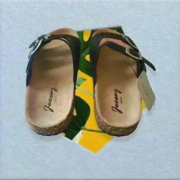 Jeossy Women's Three Buckle Slide Sandals Adjustable Summer Shoe Size 6 - Picture 6 of 9